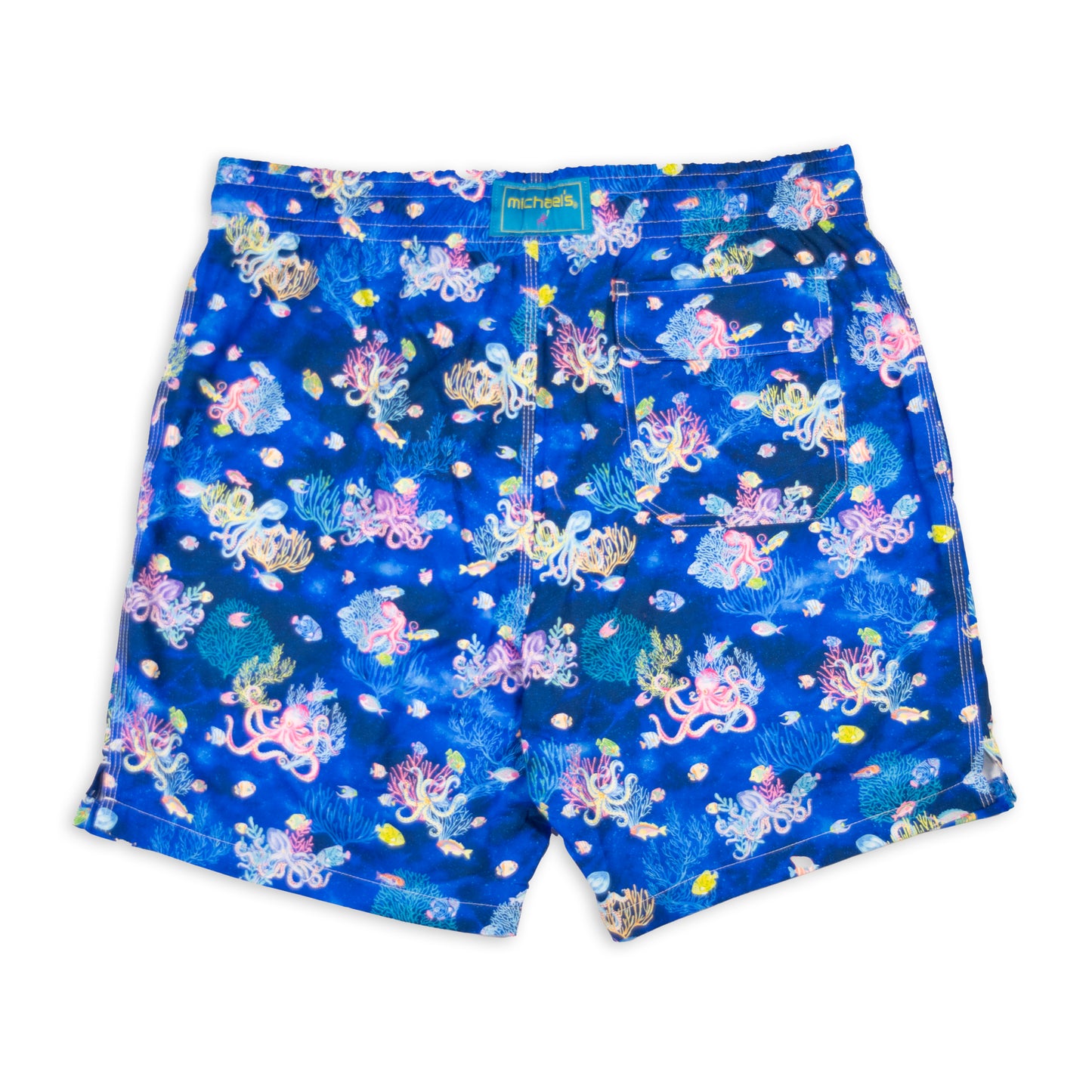 Men's Cyclist Liner Swim Trunks - New Octopi Navy