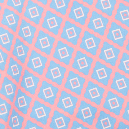 Kid's Diamond Pattern Mesh Swim Trunk - Coral