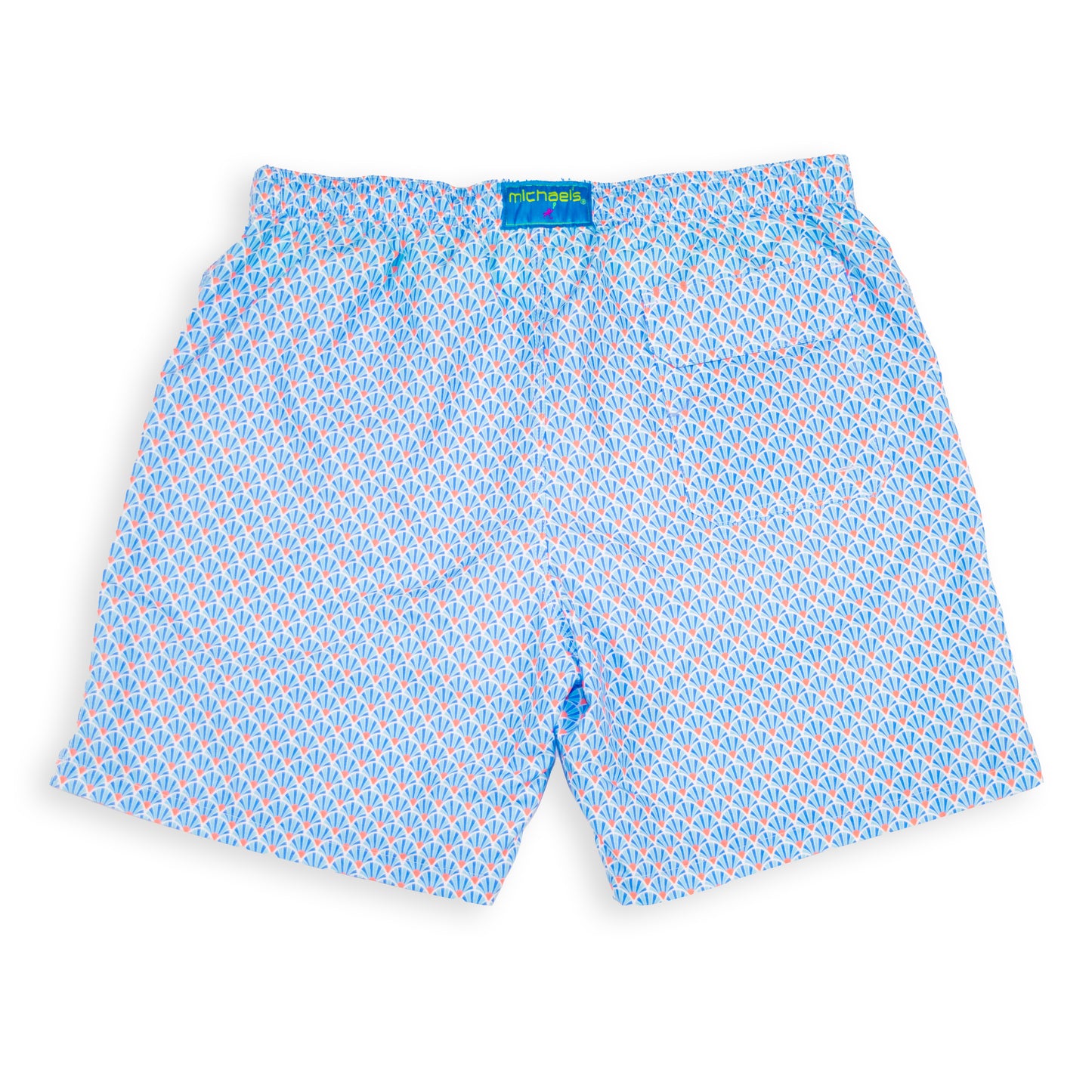 Men's Cyclist Liner Swim Trunks - Fans Sky/Orange