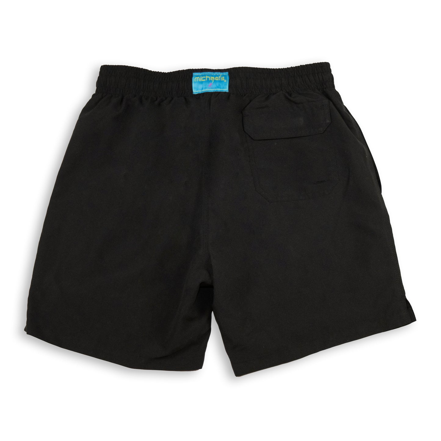 Men's Mesh Liner Swim Trunks - Solid Linen Black