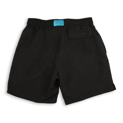Men's Mesh Liner Swim Trunks - Solid Linen Black