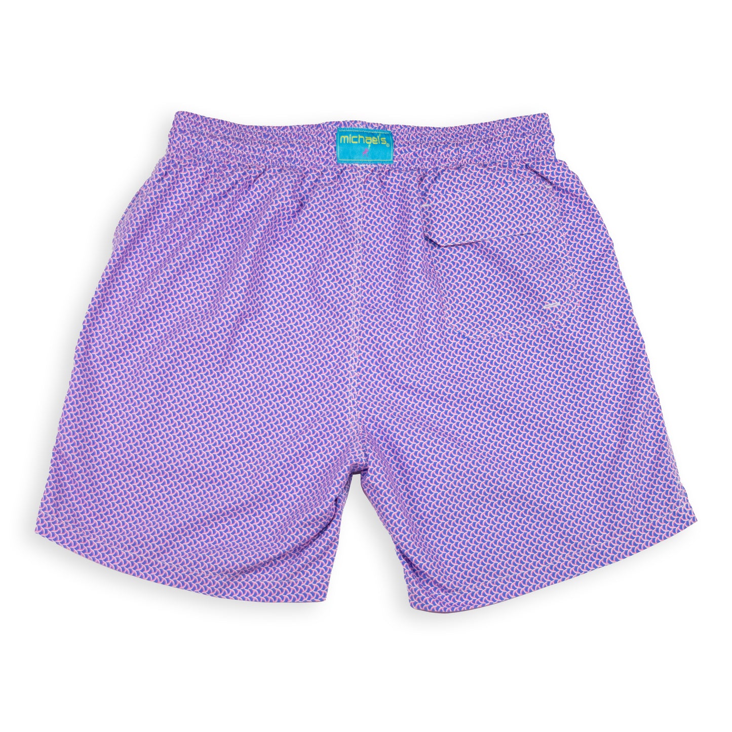 Men's Cyclist Liner Swim Trunks - Wave Print Turquoise/Coral