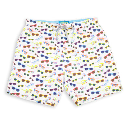Men's Mesh Liner Swim Trunks - Sunglasses White