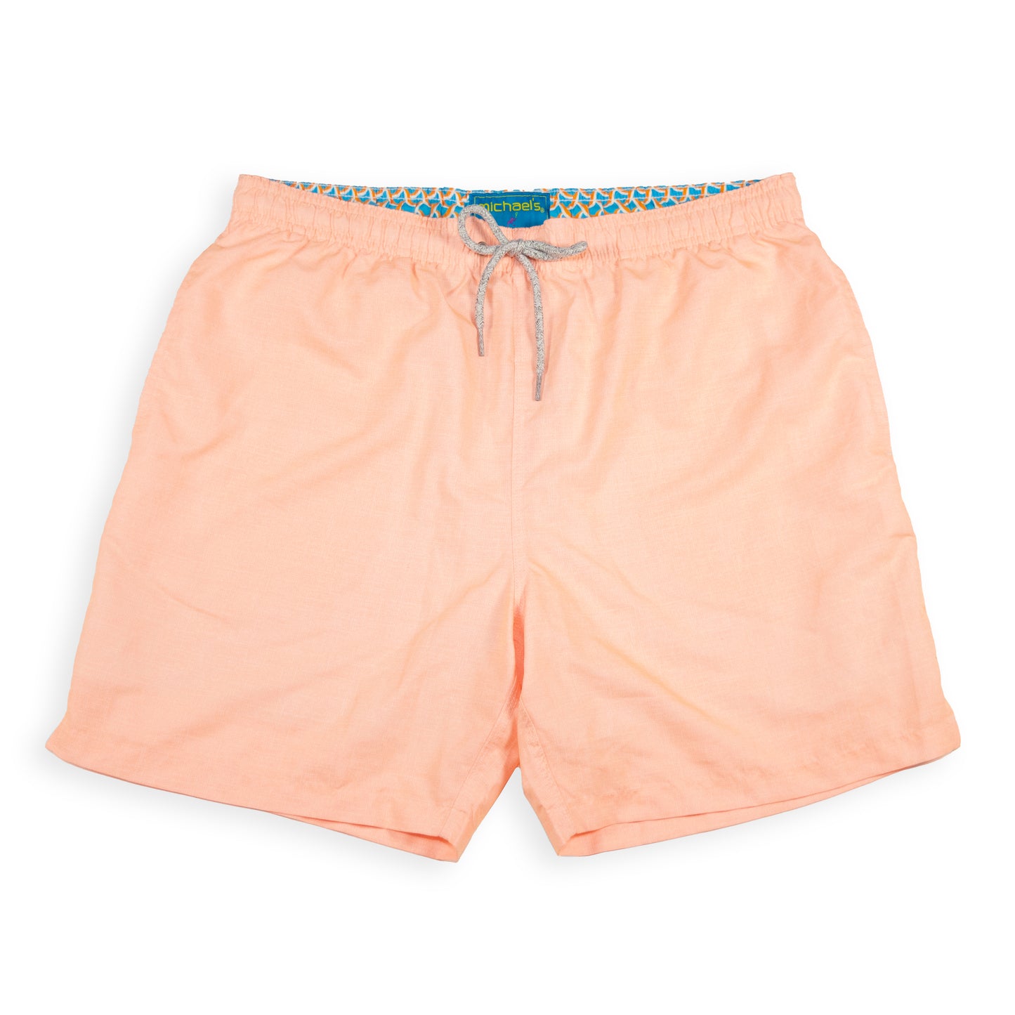 Men's Cyclist Liner Swim Trunks - Solid Linen Orange