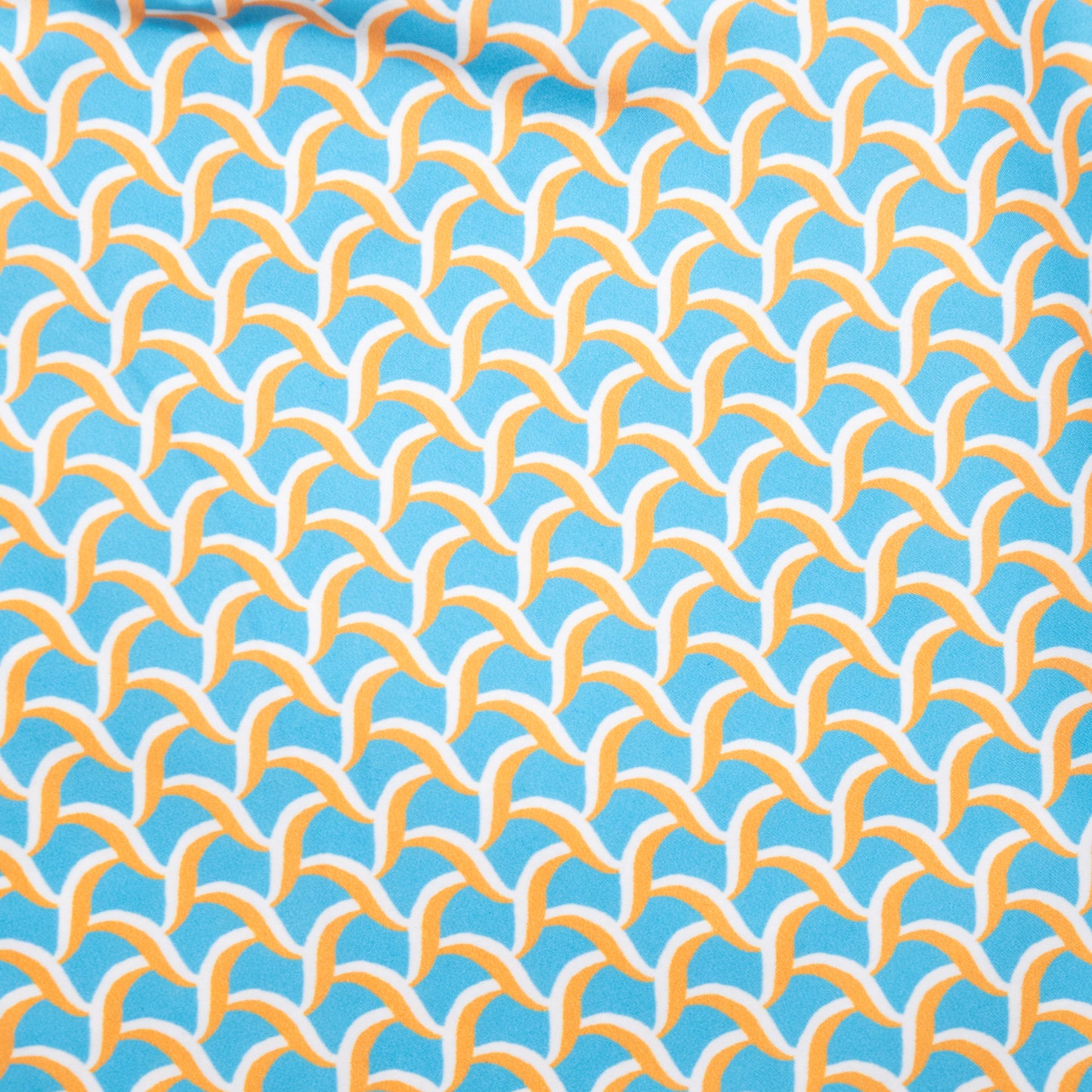 Men's Mesh Liner Swim Trunks - Swirl Print Turquoise/Orange