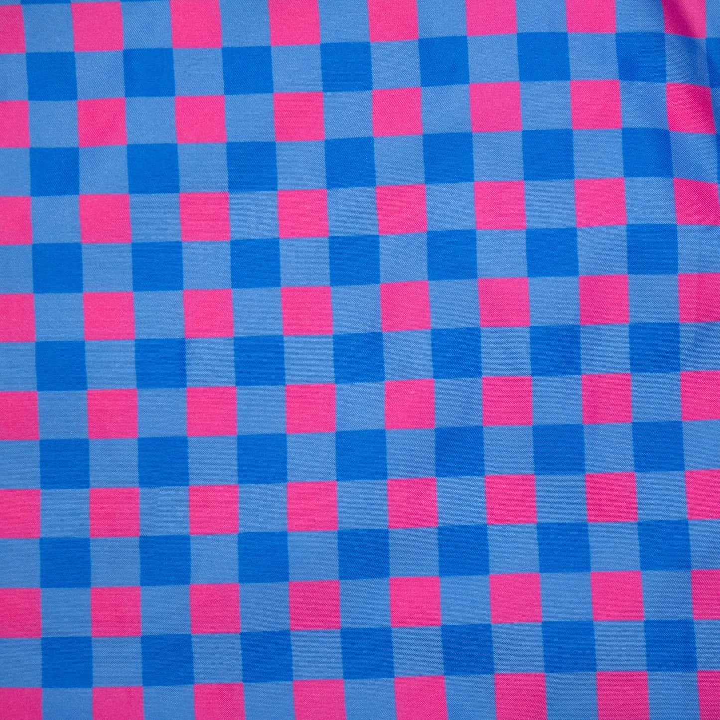 Men's Mesh Liner Swim Trunks - Gingham Royal/Coral