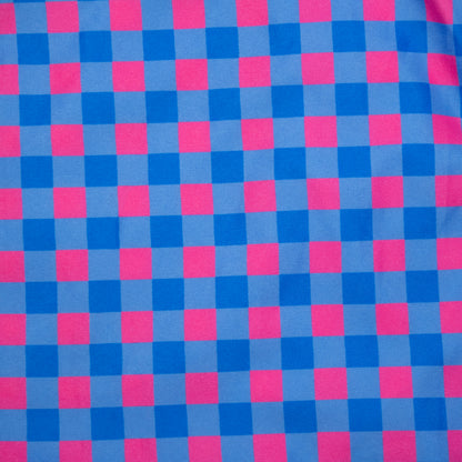 Men's Mesh Liner Swim Trunks - Gingham Royal/Coral