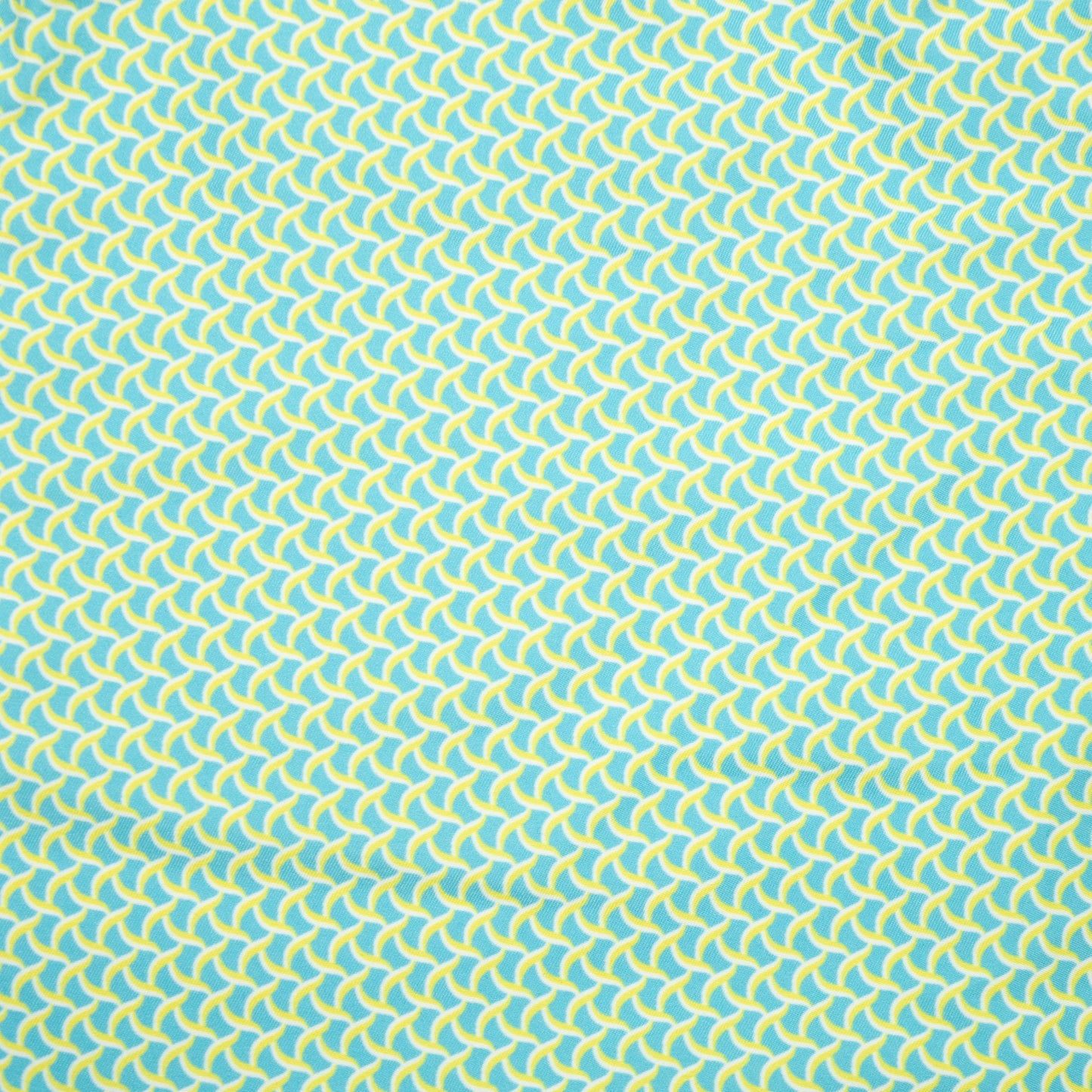 Kid's Wave Print Swim Trunk With Mesh Liner  Aqua/Yellow