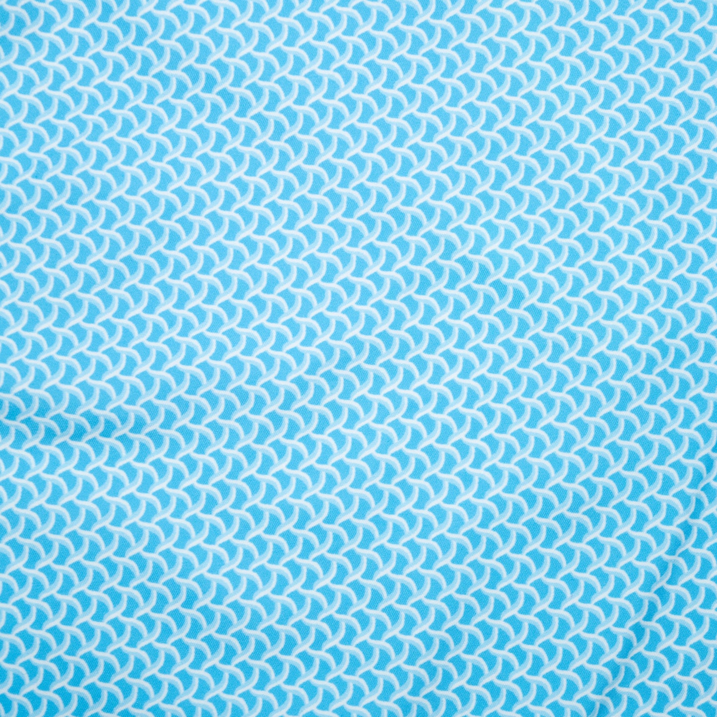 Men's Mesh Liner Swim Trunks - Wave Print Turquoise/Sky