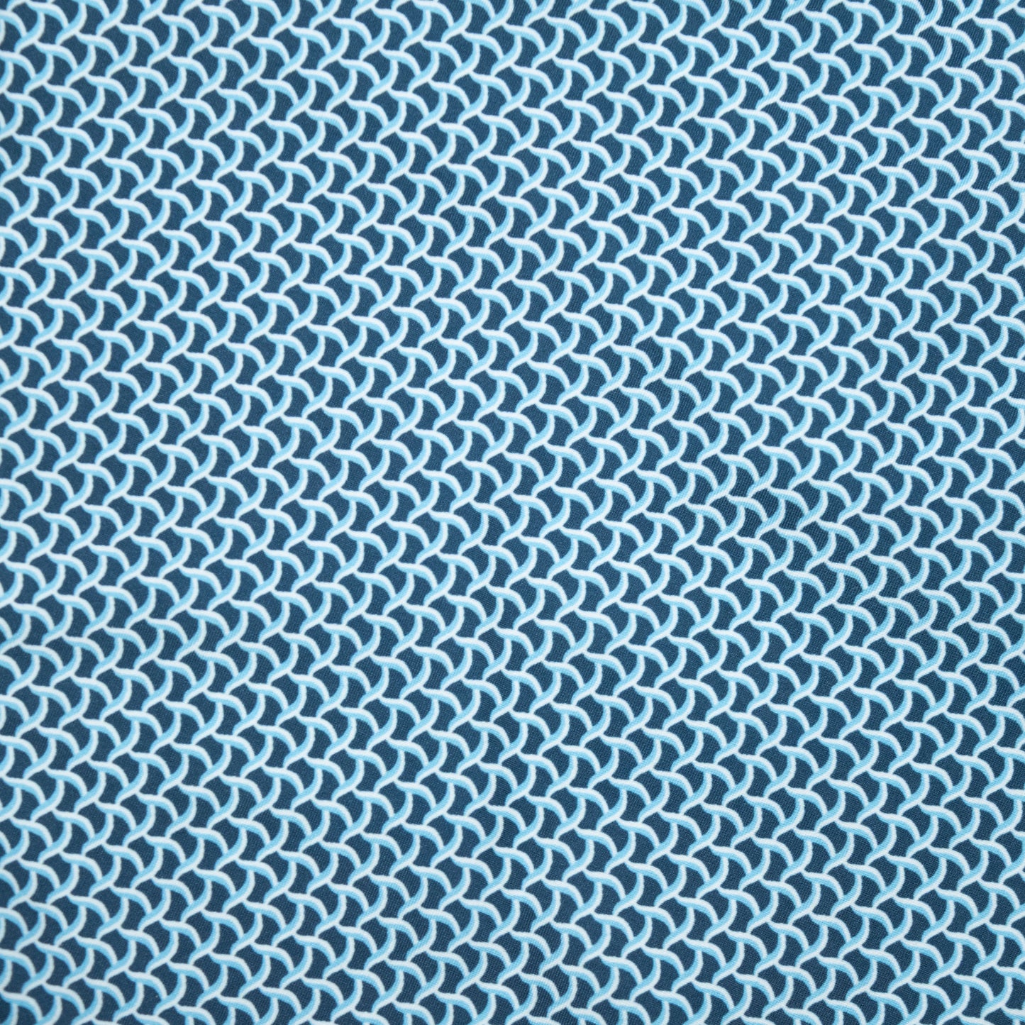 Kid's Wave Print Mesh Swim Trunk - Navy/Sky