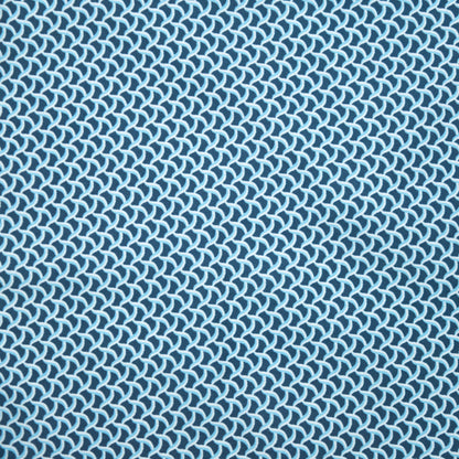 Kid's Wave Print Mesh Swim Trunk - Navy/Sky