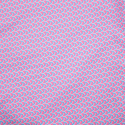 Men's Cyclist Liner Swim Trunks - Wave Print Coral/Turquoise