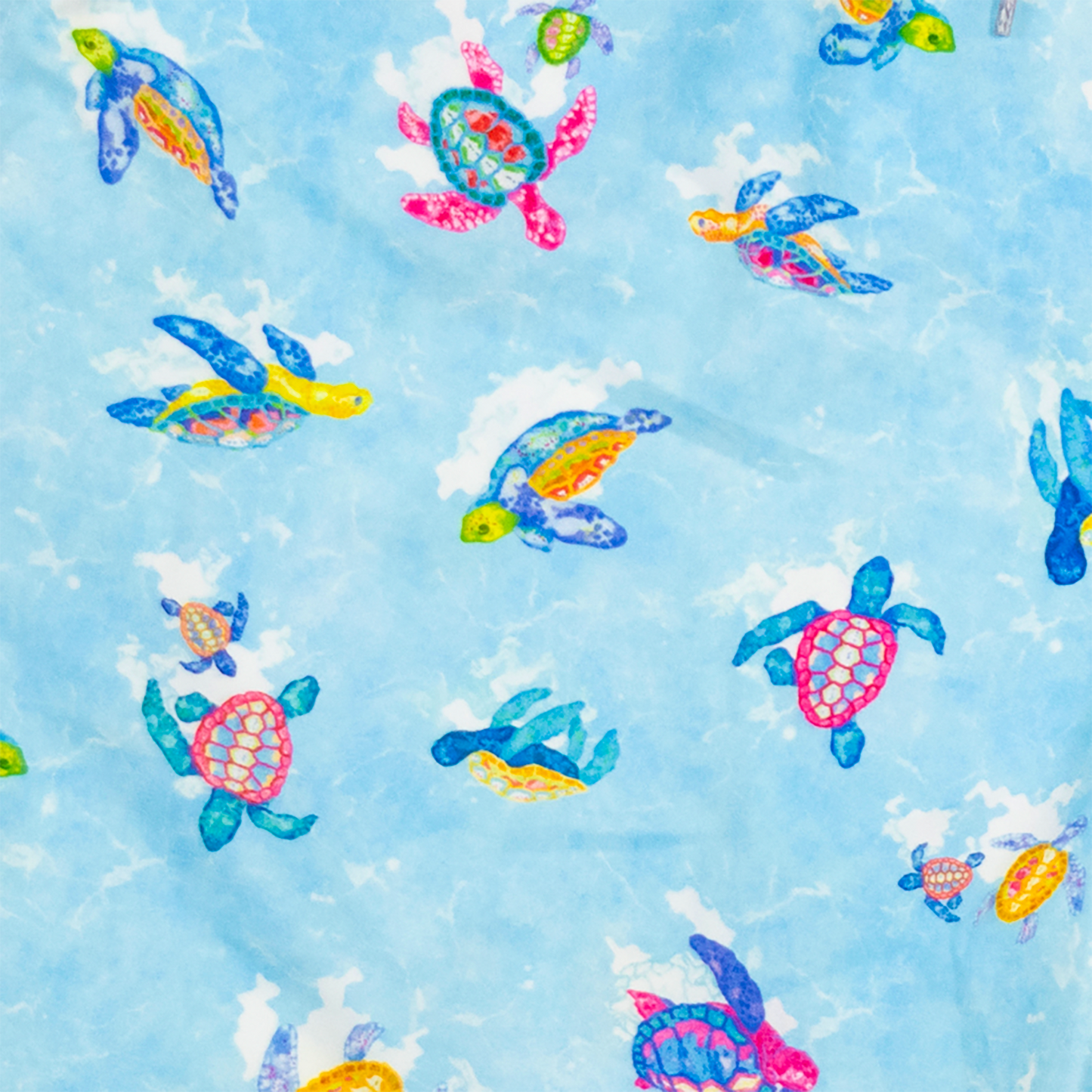 Men's Cyclist Liner Swim Trunks - New Turtles Light Blue