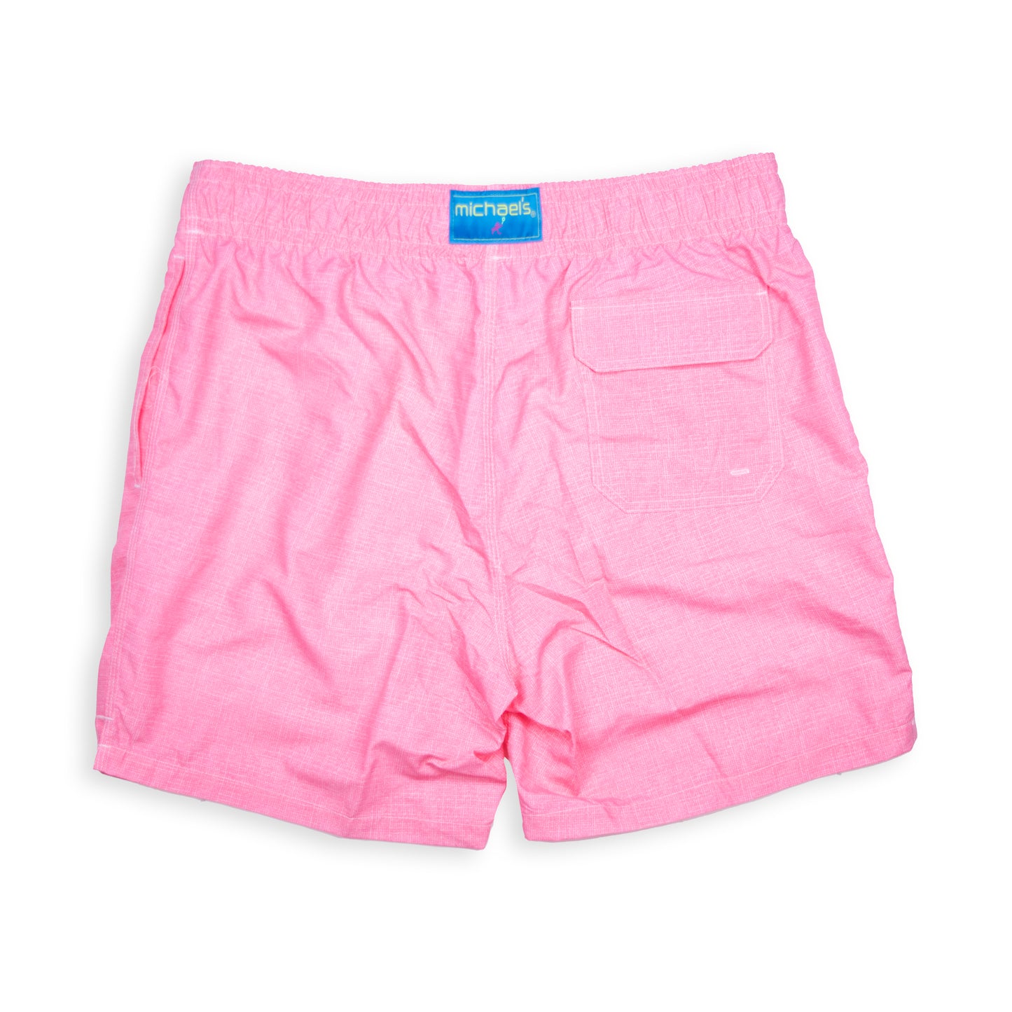 Men's Cyclist Liner Swim Trunks - Solid Linen Coral