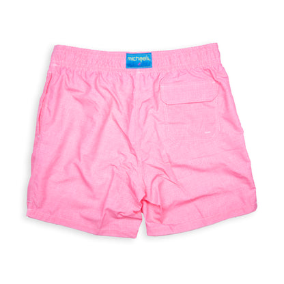 Men's Cyclist Liner Swim Trunks - Solid Linen Coral
