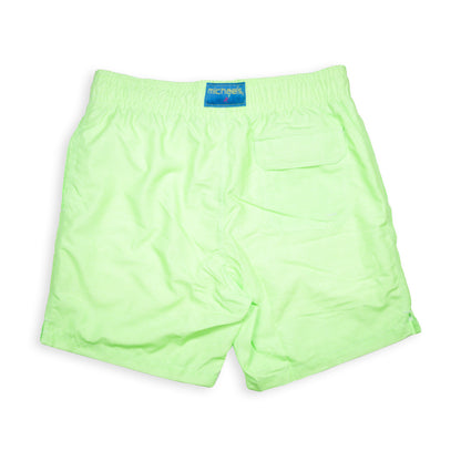 Men's Mesh Liner Swim Trunks - Solid Linen Green