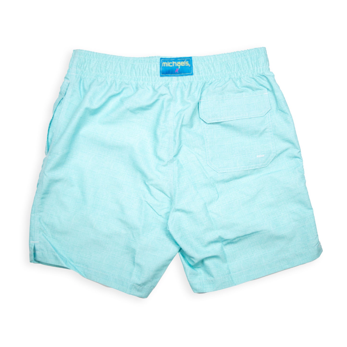 Men's Cyclist Liner Swim Trunks - Solid Linen Aqua