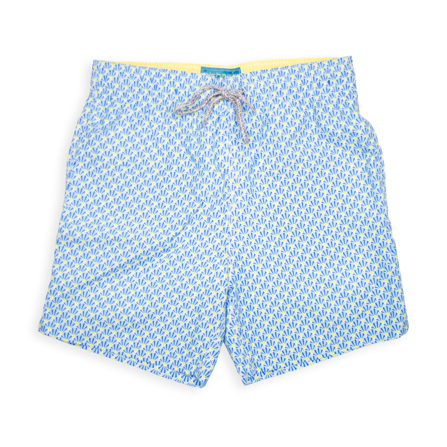 Men's Cyclist Liner Swim Trunks - Fans Royal/Yellow