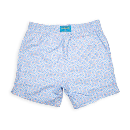 Men's Mesh Liner Swim Trunks - Medallion Light Blue