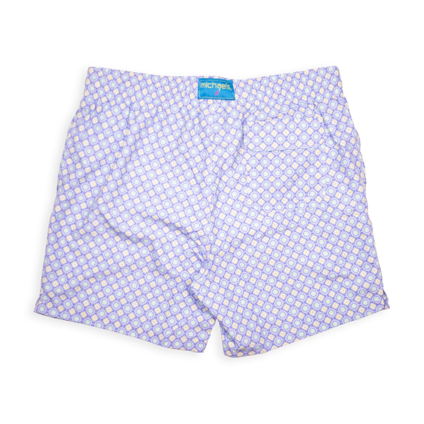 Men's Cyclist Liner Swim Trunks - Medallion Lavender