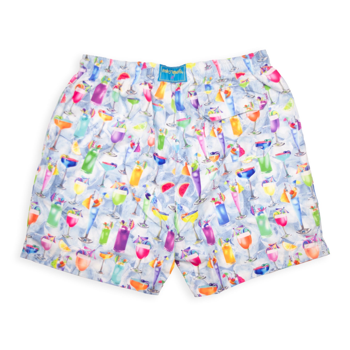 Men's Cyclist Liner Swim Trunks - Tropical Treats Multicolored
