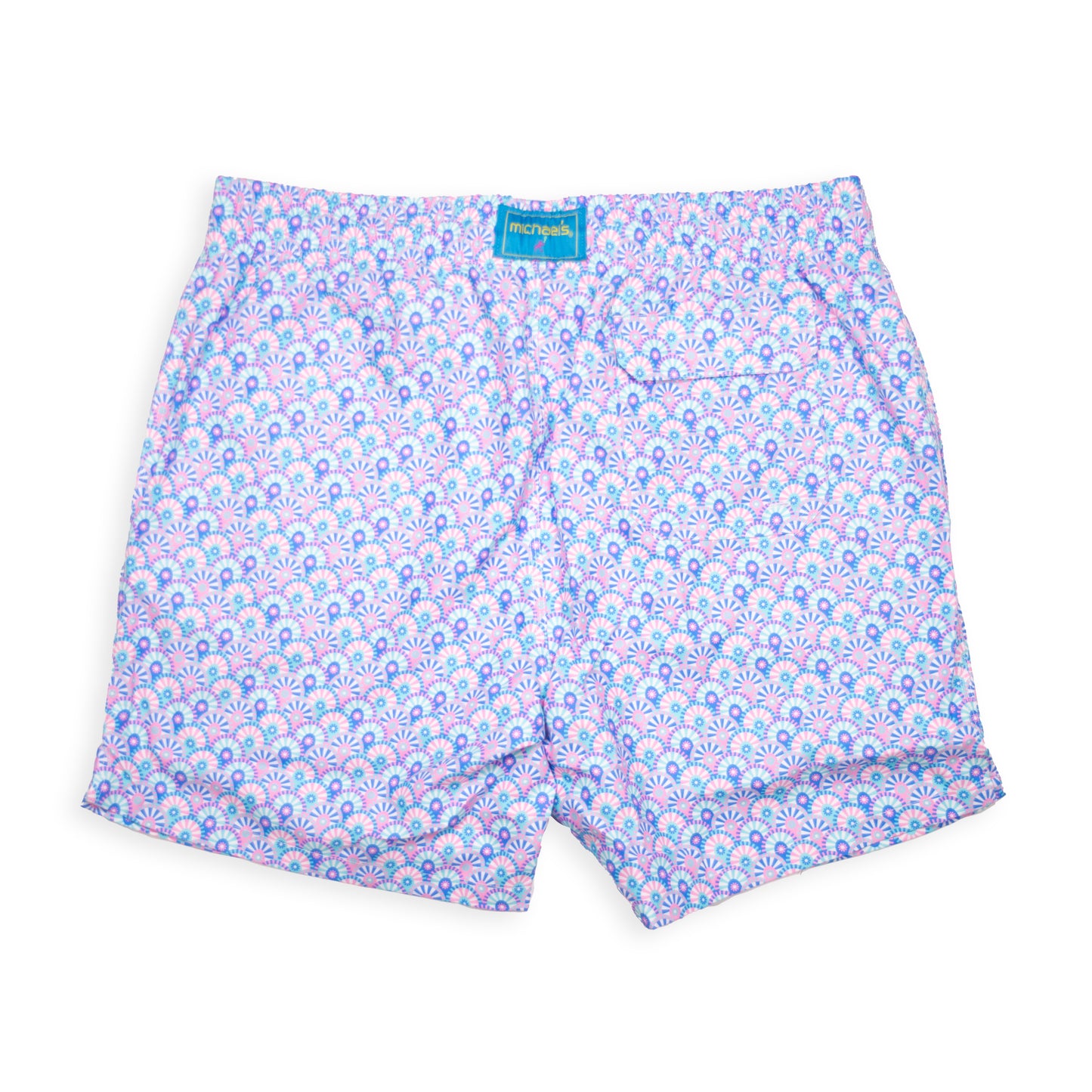 Men's Cyclist Liner Swim Trunks - Dunes Coral