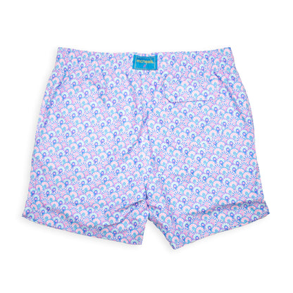 Men's Cyclist Liner Swim Trunks - Dunes Coral