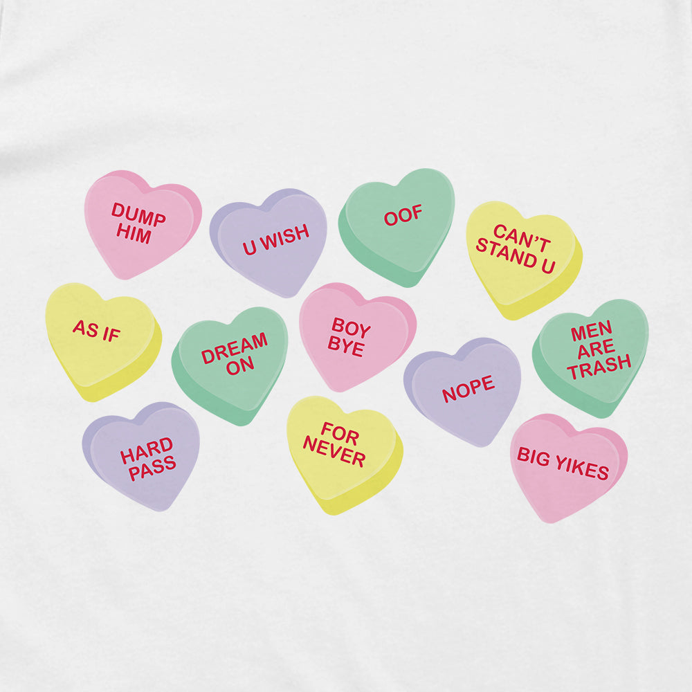 Anti-Valentine Candy Hearts