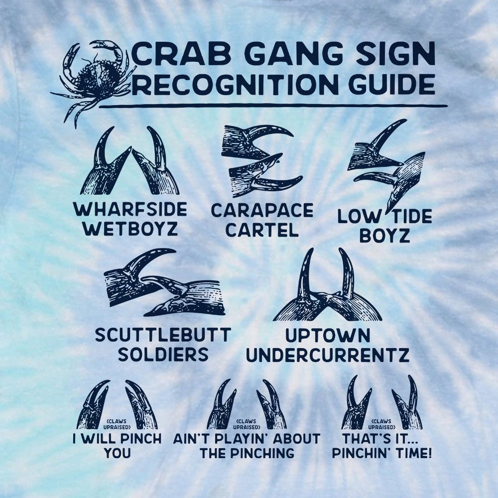 Crab Gang Sign Recognition Guide Blue
