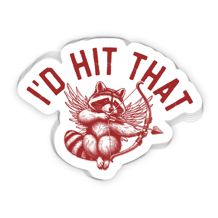 I'd Hit That Raccoon Cupid (Decal)