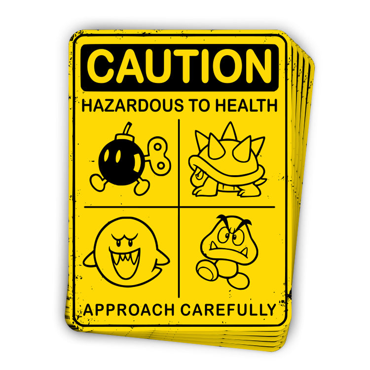 Caution Hazardous To Health Mario (Decal)