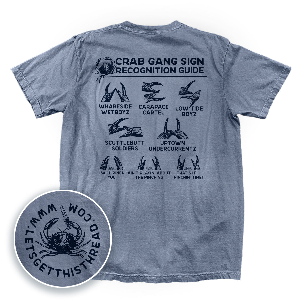 Crab Gang Sign Recognition Guide Blue