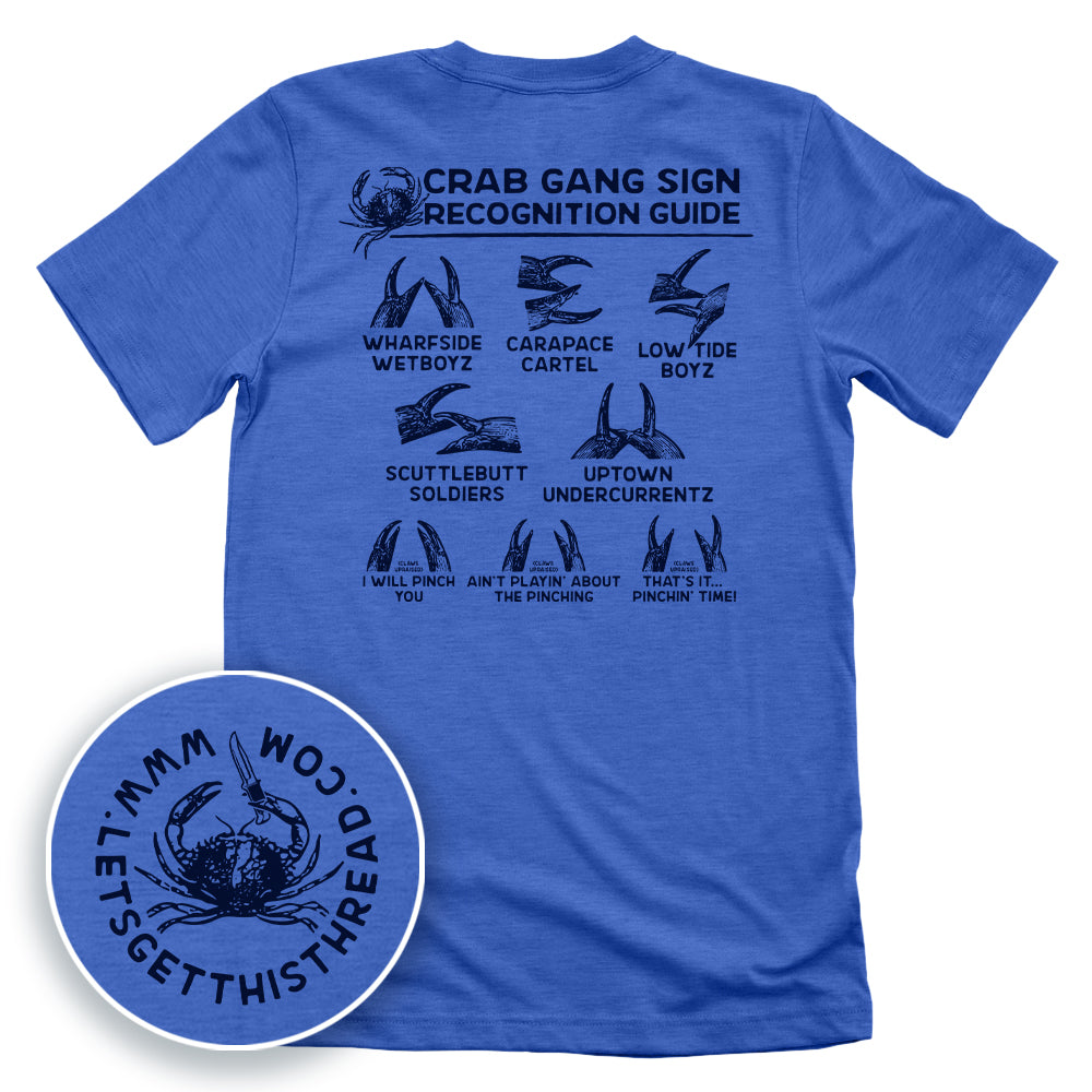 Crab Gang Sign Recognition Guide Blue