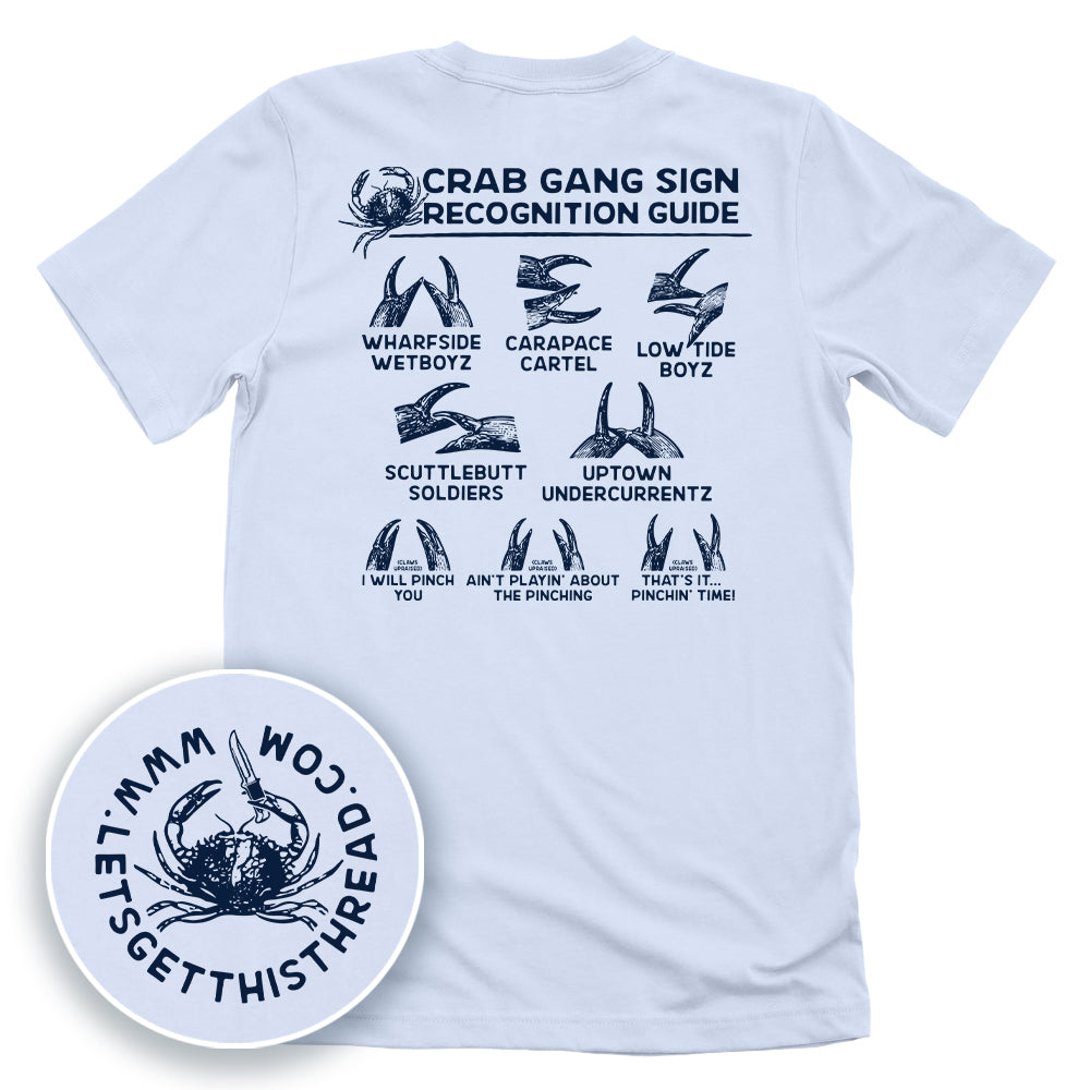 Crab Gang Sign Recognition Guide Blue
