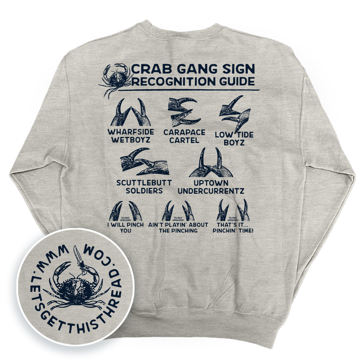 Crab Gang Sign Recognition Guide Blue