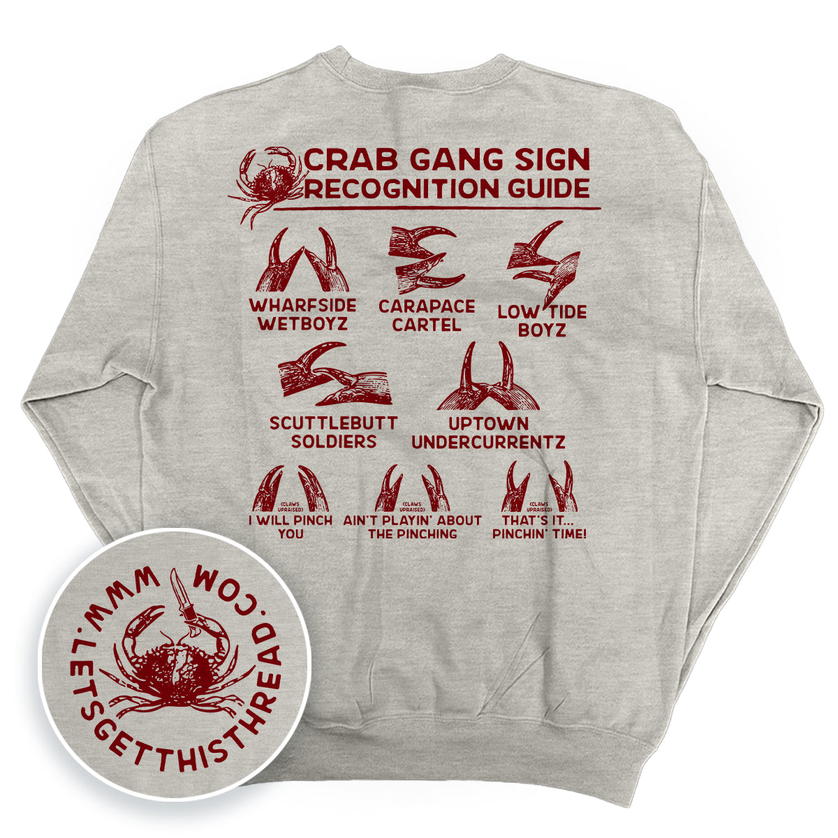 Crab Gang Sign Recognition Guide Red