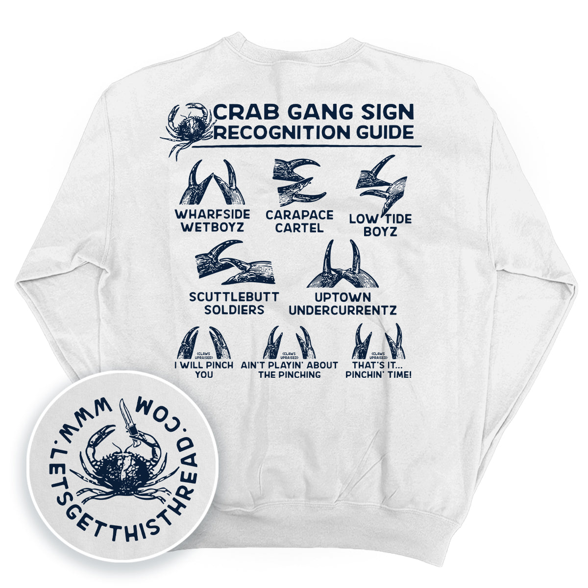 Crab Gang Sign Recognition Guide Blue