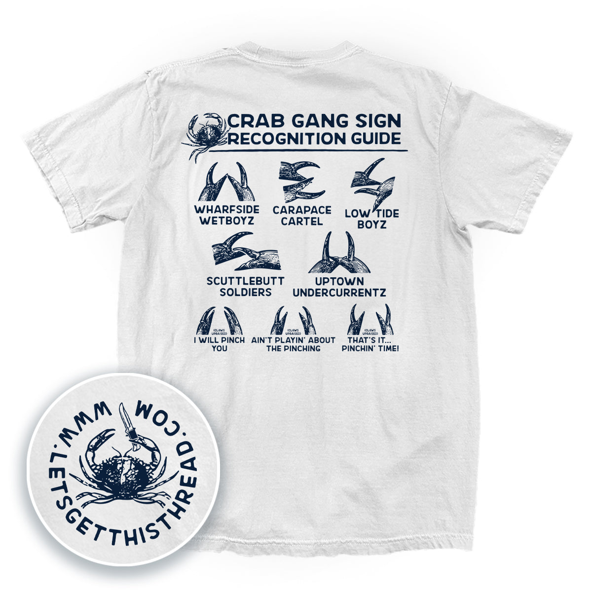Crab Gang Sign Recognition Guide Blue