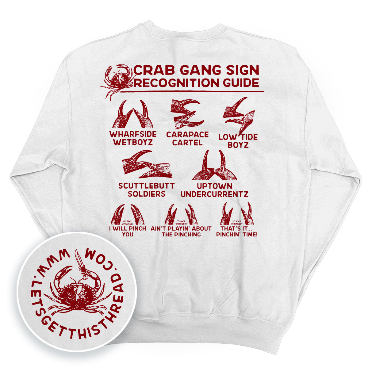 Crab Gang Sign Recognition Guide Red