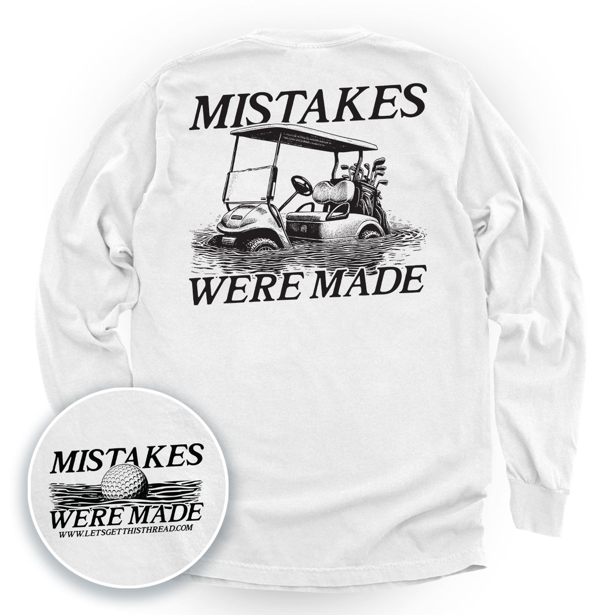 Mistakes Were Made Golf Cart (Back Print)
