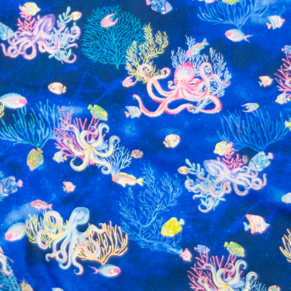 Men's Cyclist Liner Swim Trunks - New Octopi Navy