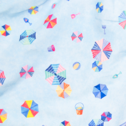 Kid's Beach Umbrellas Swim Trunk With Cyclist Liner  Light Blue