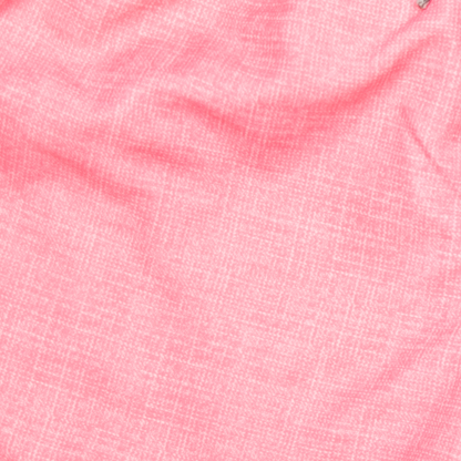 Kid's Linen Printed Solid Mesh Swim Trunk - Coral