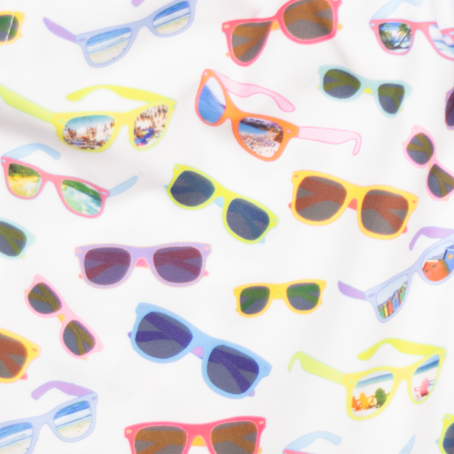 Kid's Sunglasses Swim Trunk With Cyclist Liner  White