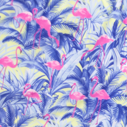 Men's Cyclist Liner Swim Trunks - Flamingos Navy Blue