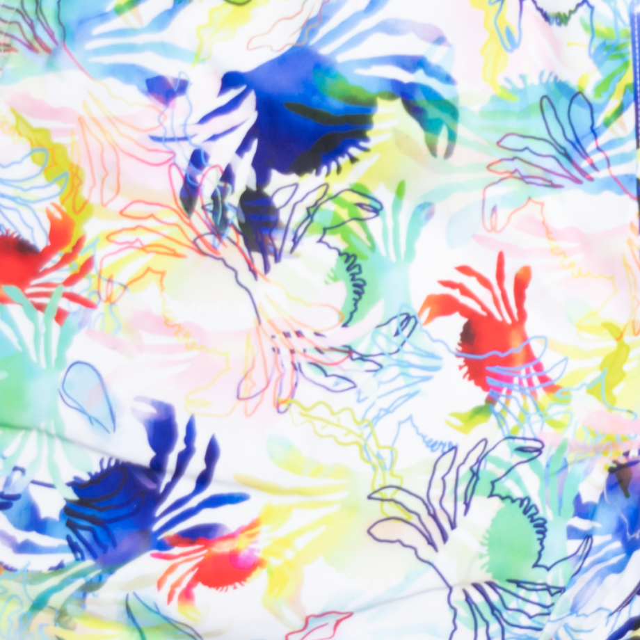 Men's Mesh Liner Swim Trunks - Crabs White