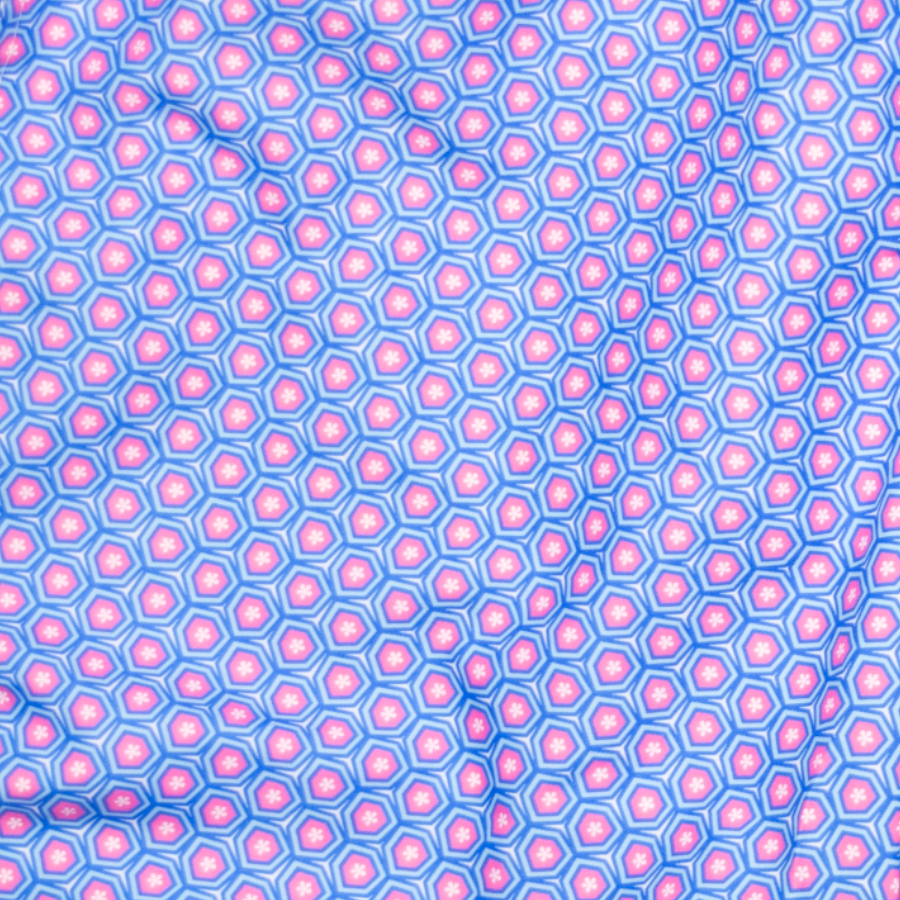 Men's Cyclist Liner Swim Trunks - Blue/Pink Cupcake