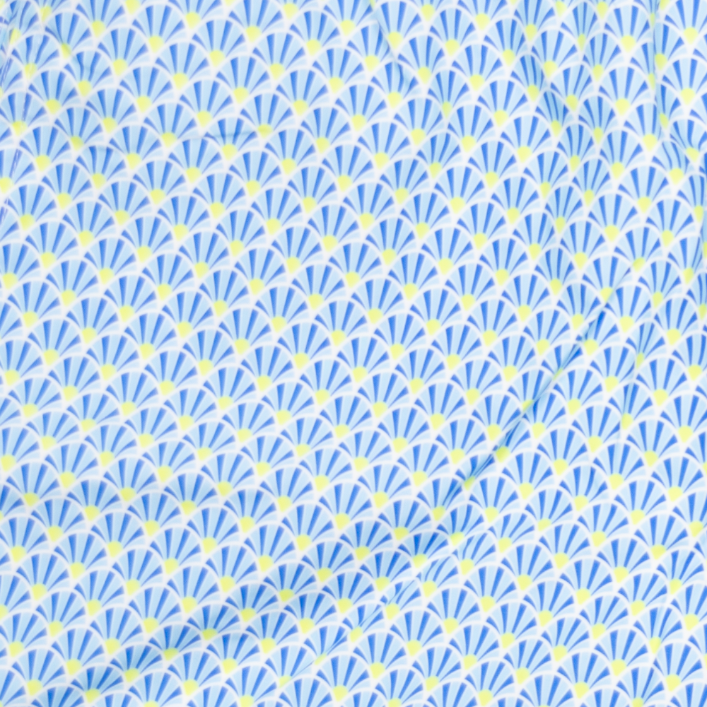 Men's Cyclist Liner Swim Trunks - Fans Royal/Yellow