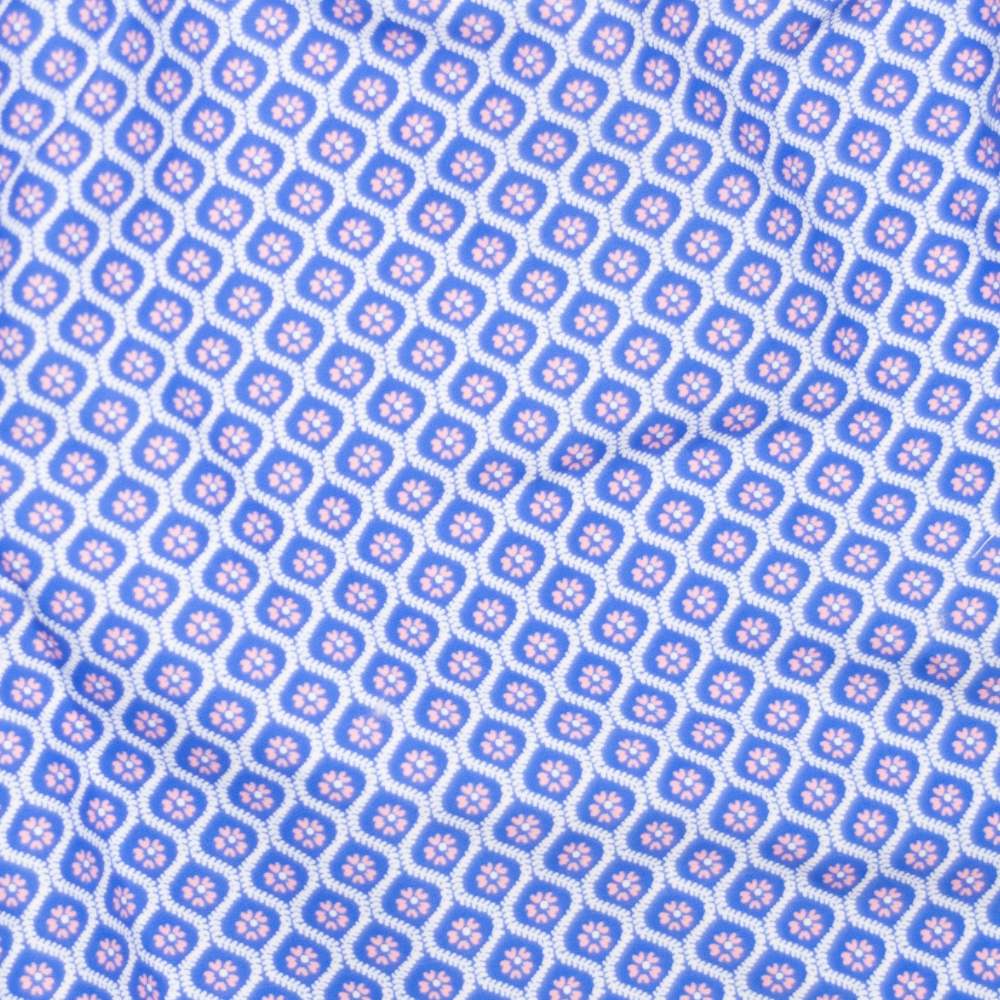 Men's Mesh Liner Swim Trunks - Geo Blue/Pink