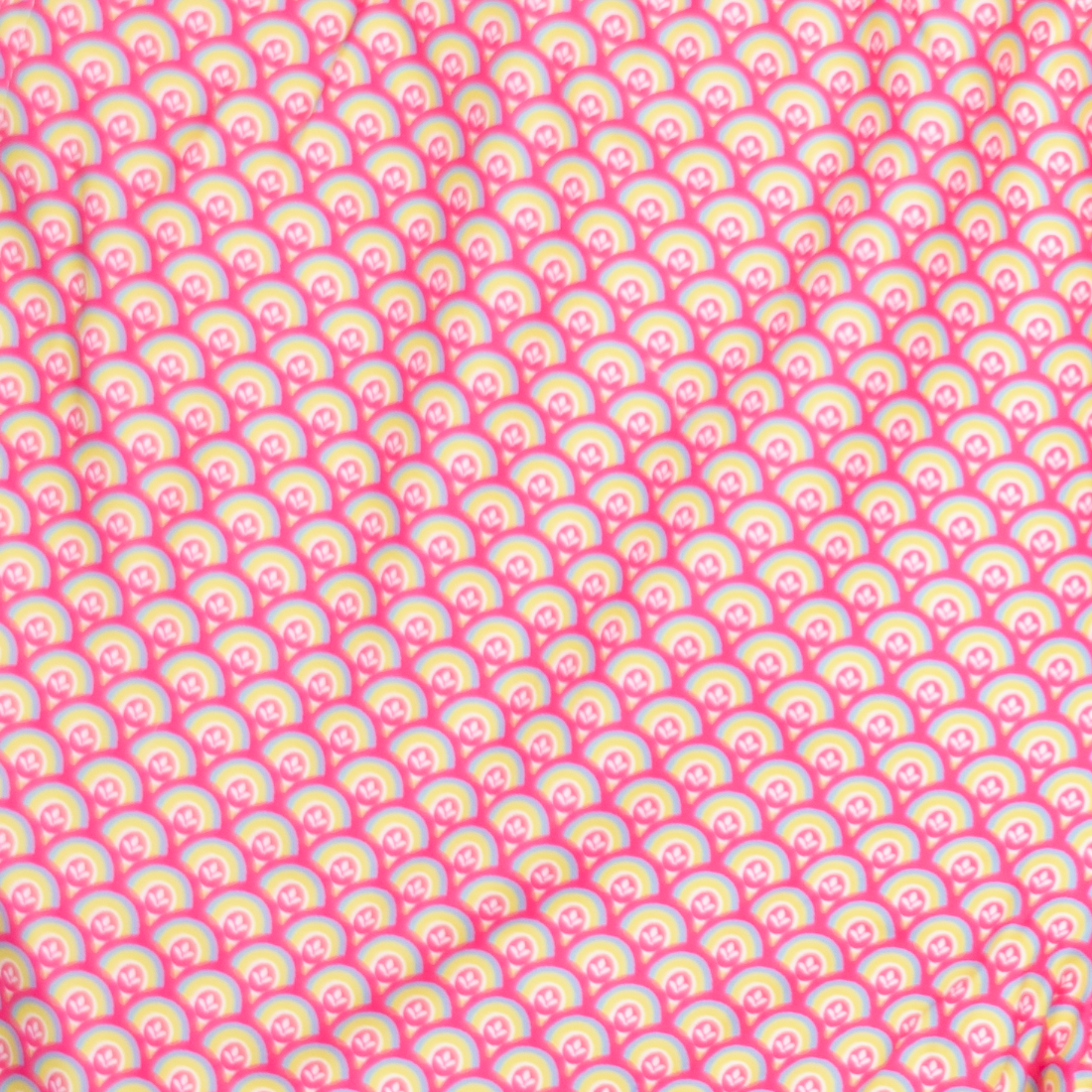 Men's Cyclist Liner Swim Trunks - Half Moons Coral/Yellow